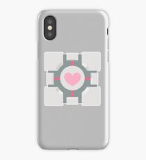 Portal companion cube iPhone Case