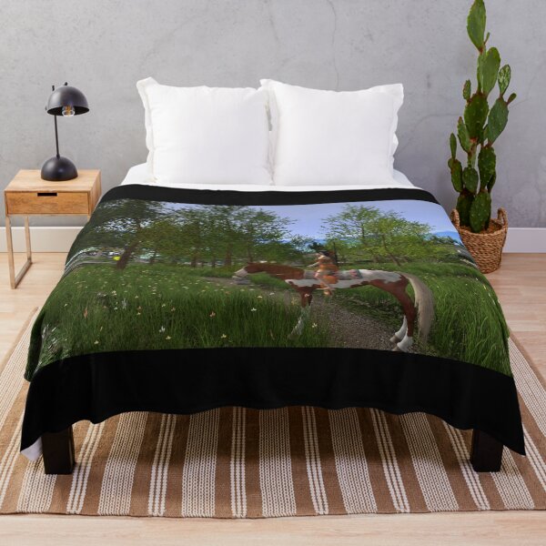 Item preview, indian lady on a horse in a park designed and sold by The Poette.