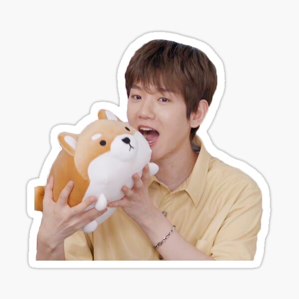 Artikel-Vorschau von Baekhyun mit einem Spielzeug Corgi, designt und verkauft von diamondae.