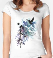 EXPECTO PATRONUM HEDWIG WATERCOLOUR Women's Fitted Scoop T-Shirt