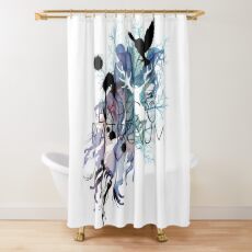 EXPECTO PATRONUM HEDWIG AQUARELL Duschvorhang