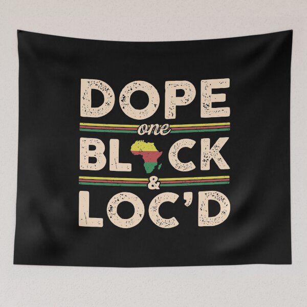 Item preview, Dope Black and Loc'd Dreadlocks Hair African American Dashiki Style Funny Gift designed and sold by alenaz.