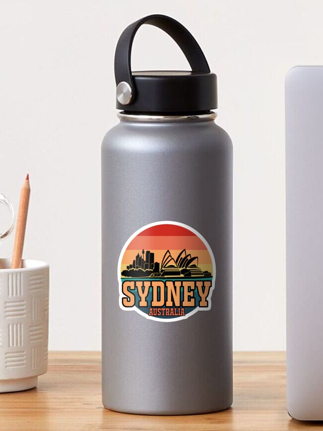 Thumbnail 1 of 3, Sticker, Retro Sunset Sydney Australia designed and sold by DynastyArt.
