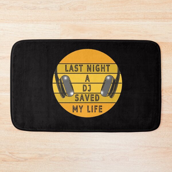 Item preview, Last Night a DJ Saved My Life in Yellow Sun with Headphones designed and sold by AHMTheBeesTees.