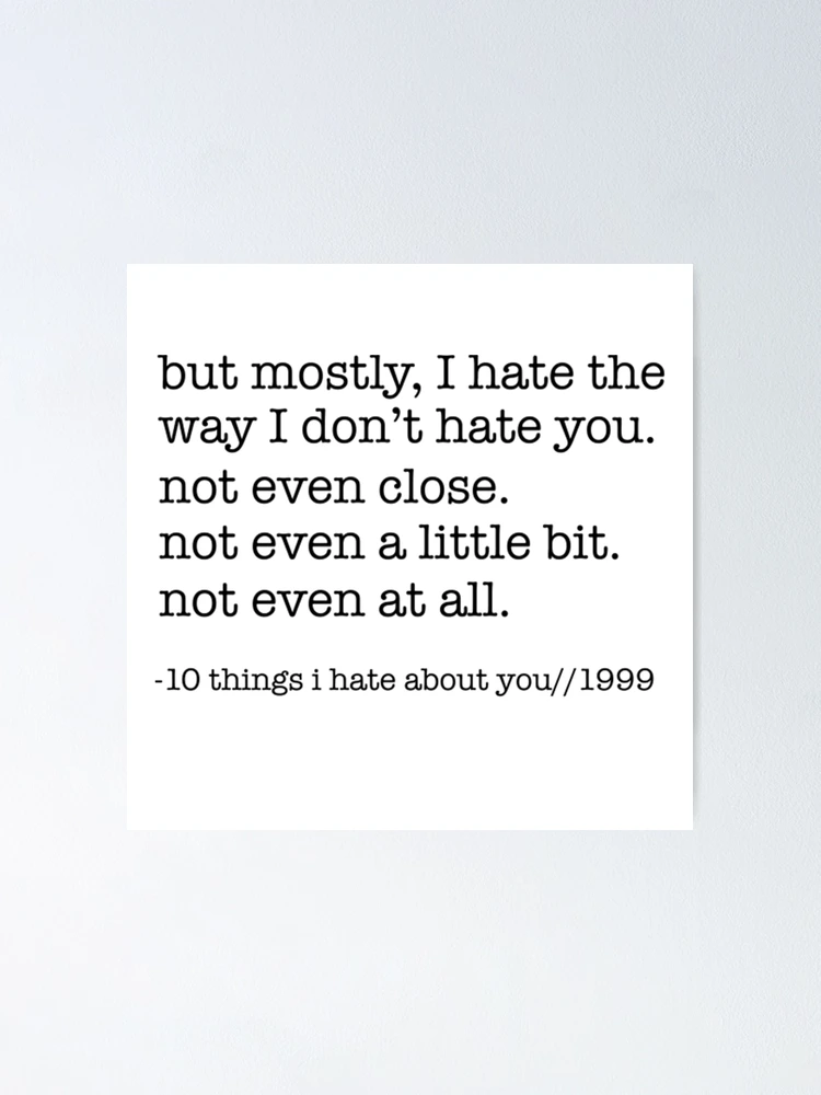 10 Things I Hate About You Movie Poster - Inspire Uplift