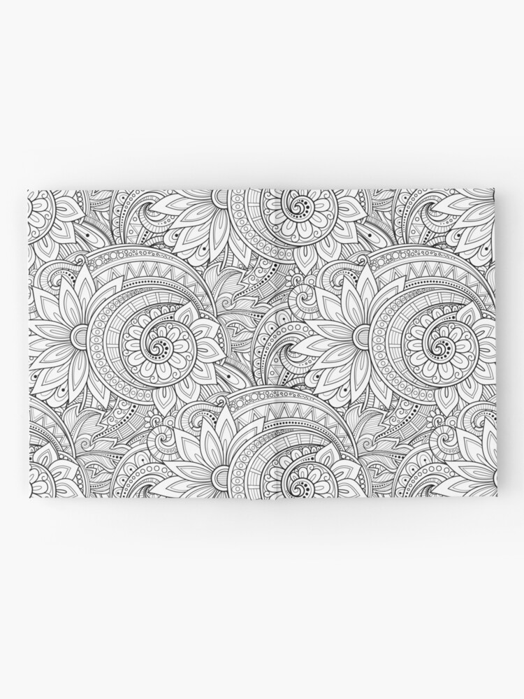 Non Colored Pattern with Floral Motifs Tapestry for Sale by lissantee