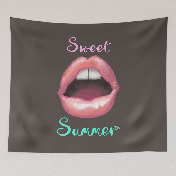 Item preview, Beautiful fashion lips. Sweet lovely sexy cute summer kiss. designed and sold by RukkiZukkiArt.