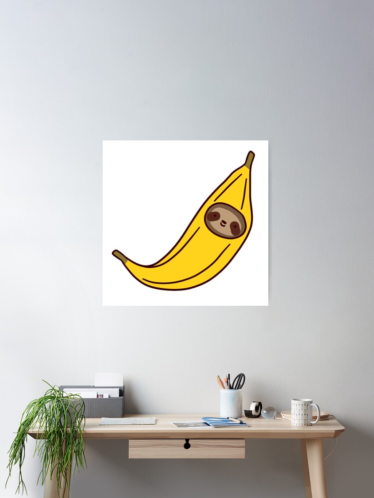 Cartoon banana posters for the wall • posters facial, banana, kids