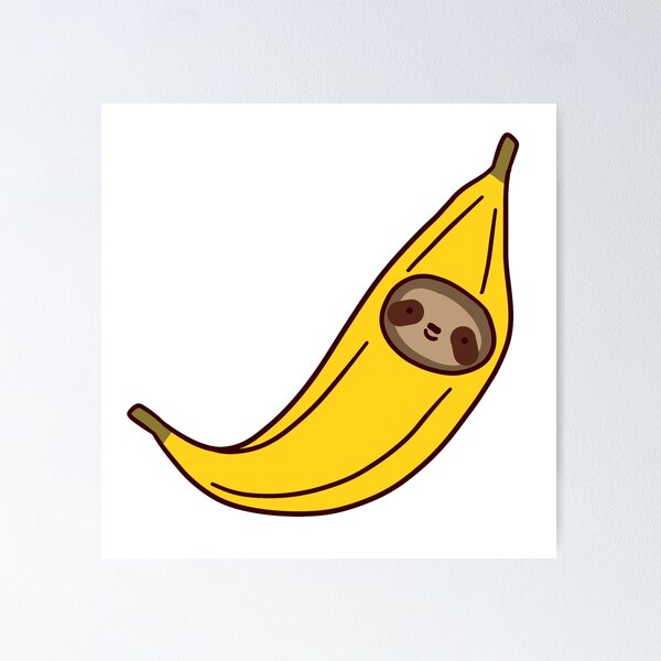 Cartoon banana posters for the wall • posters facial, banana, kids