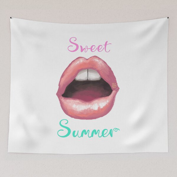 Item preview, Beautiful fashion lips. Sweet lovely sexy cute summer kiss. designed and sold by RukkiZukkiArt.
