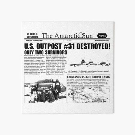 The Thing Headlines Art Board Print