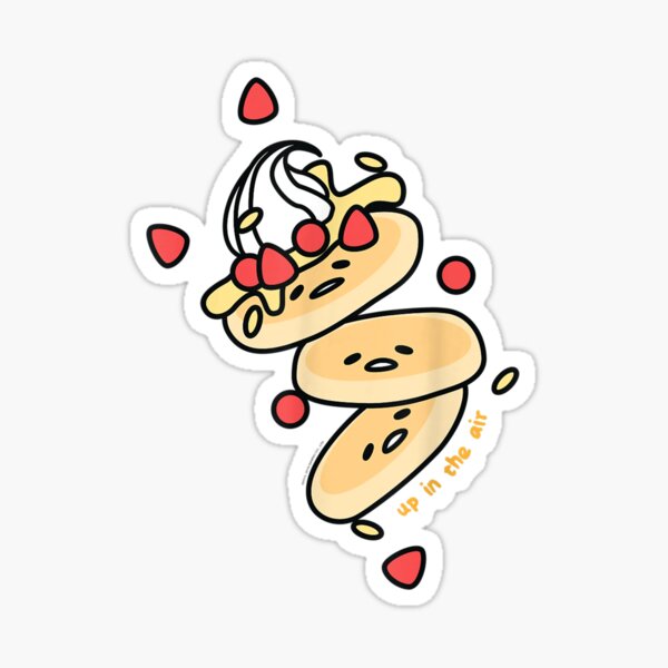 Gudet4m4z Pancakes Up in the Air Sticker