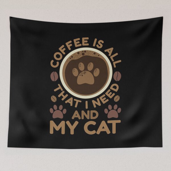 Item preview, Coffee Is All That I Need And My Cat designed and sold by Styler Design.