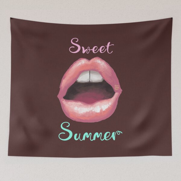 Item preview, Beautiful fashion lips. Sweet lovely sexy cute summer kiss. designed and sold by RukkiZukkiArt.