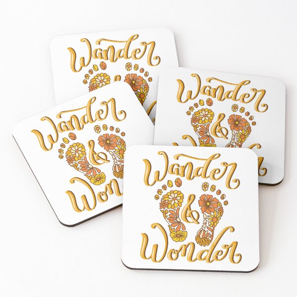 Item preview, Wander & Wonder Boho Hippie 70s 80s Flower Power Walking Feet Design designed and sold by DoubleBrush.