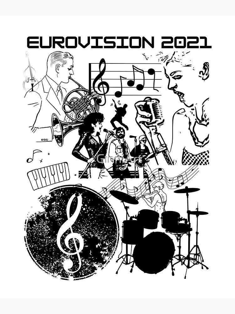 "EUROVISION 2021" Sticker for Sale by GinniArt Redbubble