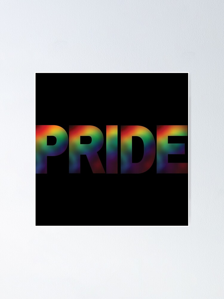 Alternate view of Radiant Gradient Pride (Black Background) Poster
