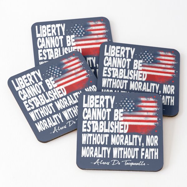 Item preview, Patriotic quote by Alexis De Tocqueville designed and sold by Solus Christus.