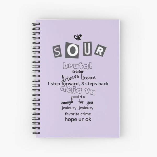 olivia rodrigo sour album record player Spiral Notebook for Sale by  noellalee