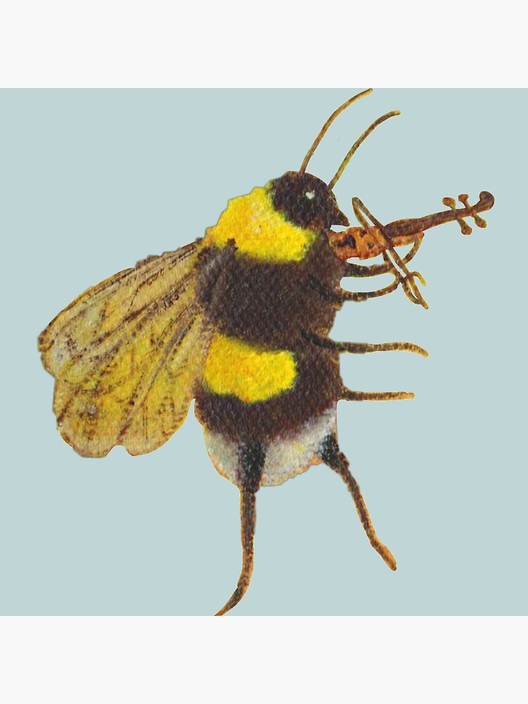 Discover bee violin Pin Button