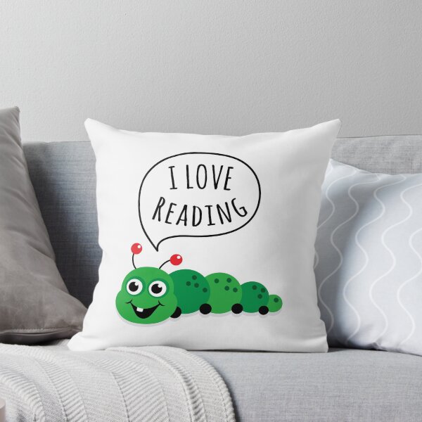 Item preview, I love reading, cute cartoon bookworm designed and sold by MheaDesign.