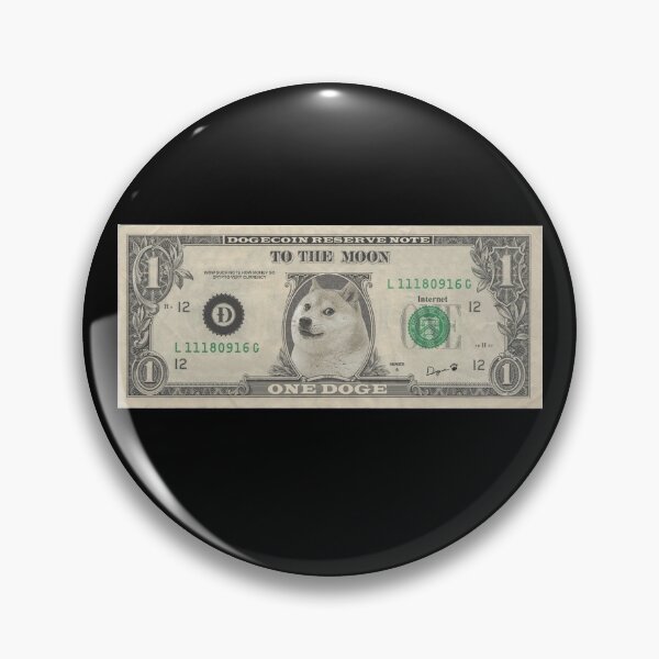 Item preview, One Doge One Dollar, DogeCoin, to the moon, crypto meme designed and sold by SLV7R.