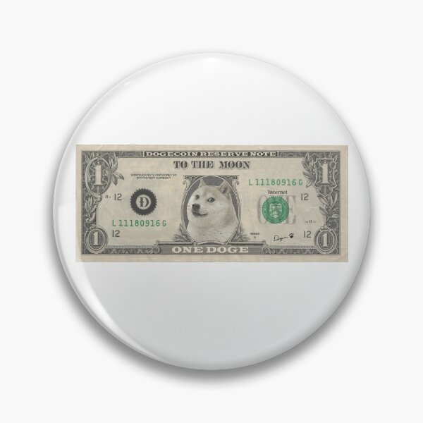Item preview, One Doge One Dollar, DogeCoin, to the moon, crypto meme designed and sold by SLV7R.