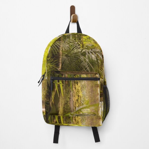 Item preview, Palm trees. Woman walking in park, enjoying alone and quiet time. Travel destination, Azores. designed and sold by AylaHarbich.