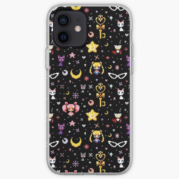Sailor Moon family - Black iPhone Soft Case