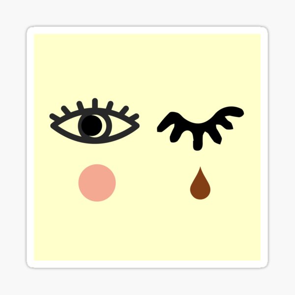 Eyelash and Teardrop Sticker