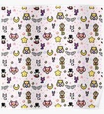 Sailor Moon family - Pink Poster