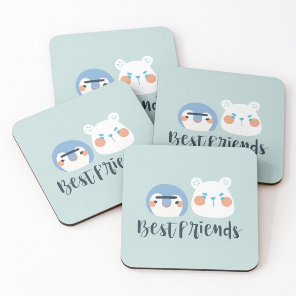 Item preview, Polar Bears and Penguins- Cute Cartoon Digital Illustration Animal Pattern designed and sold by TheRainbowRoom.