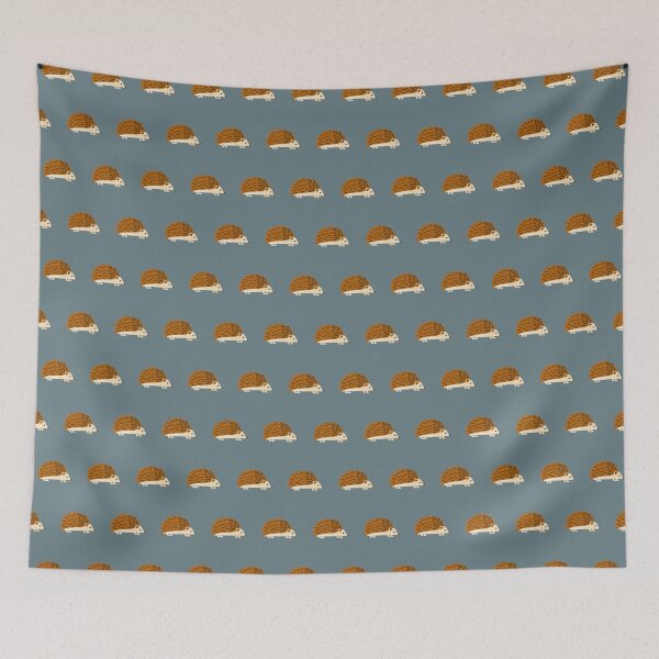 Item preview, Hedgehogs on blue designed and sold by reneesillus.