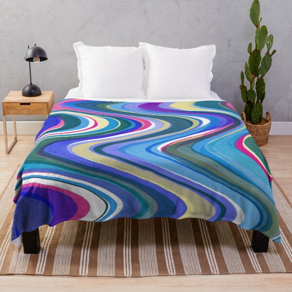 Item preview, Colorful wave watercolor marble abstract designed and sold by Roselove4869.