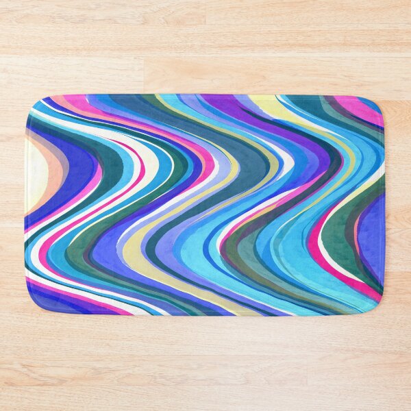 Item preview, Colorful wave watercolor marble abstract  designed and sold by Roselove4869.