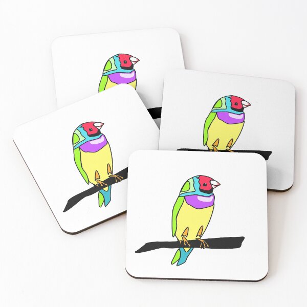 Item preview, Retro Gouldian Finch or Vintage Bird  designed and sold by Sunnybank Digital.