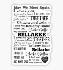 Bellarke words Sticker