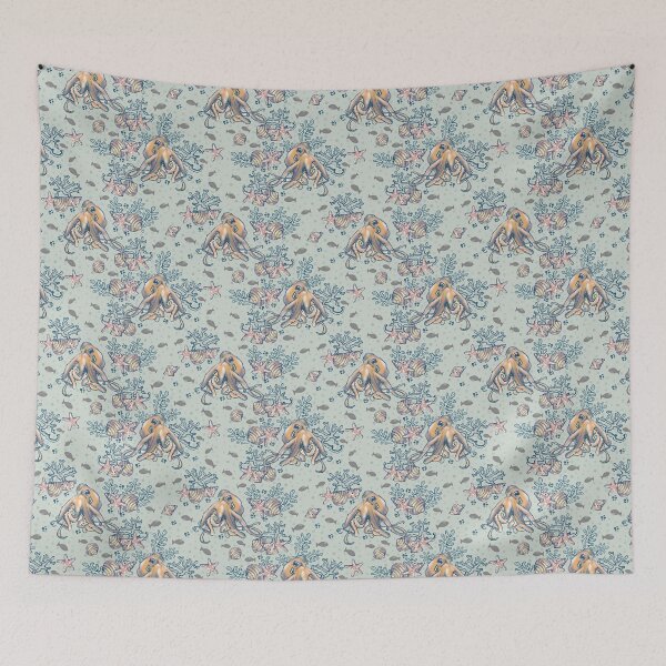 Item preview, Octopus Coral Reef/Pattern designed and sold by DebbieJoyArt.