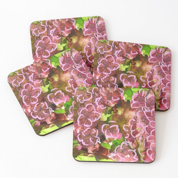 Item preview, Blossoms in alcohol ink and acrylic pen designed and sold by LymphomaLass.