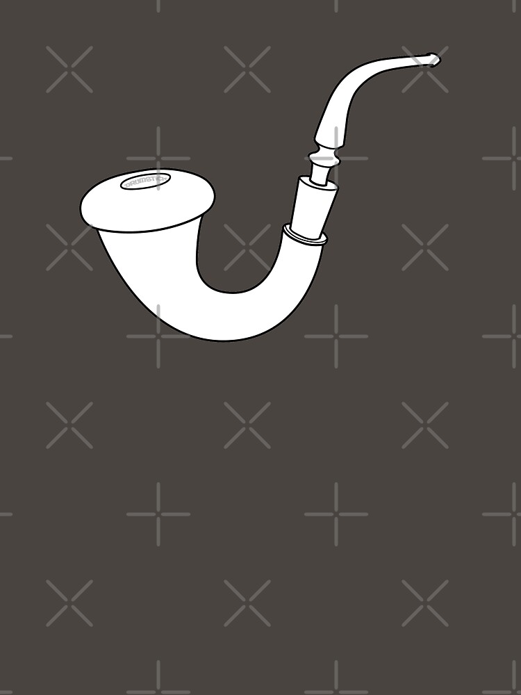 Thumbnail 7 of 7, Classic T-Shirt, Calabash Pipe - Outline drawing designed and sold by thedrumstick.
