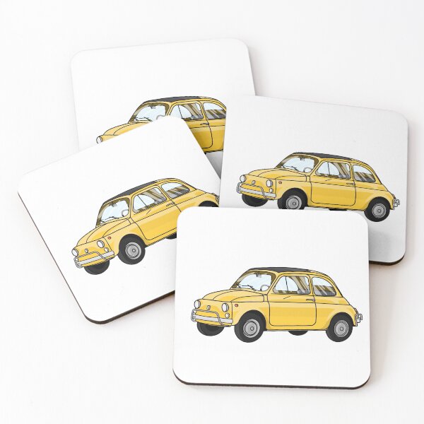 Item preview, Yellow Fiat 500 design designed and sold by Melissastraaten.