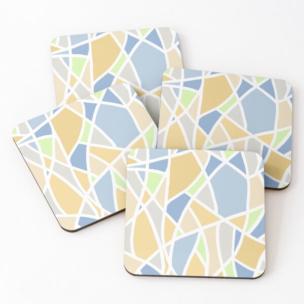 Item preview, Abstract Triangles - Lilac & Golden Yellow on White designed and sold by Lynne Adams.
