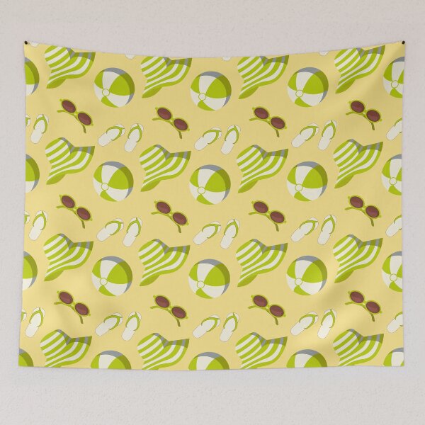 Item preview, Beach design pattern with sunglasses and sun hat designed and sold by CutieBlue.
