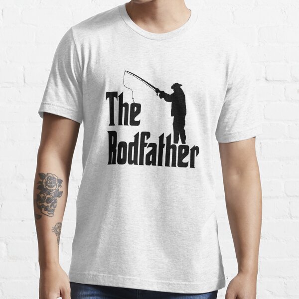 The Rodfather Pun Parody Fishing Fisherman Humor Funny Joke Mens T-Shirt