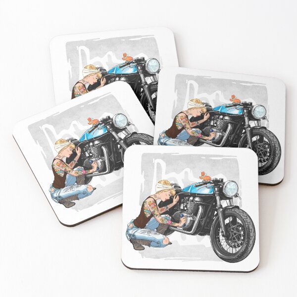 Item preview, caferacer biker girl designed and sold by bessna.