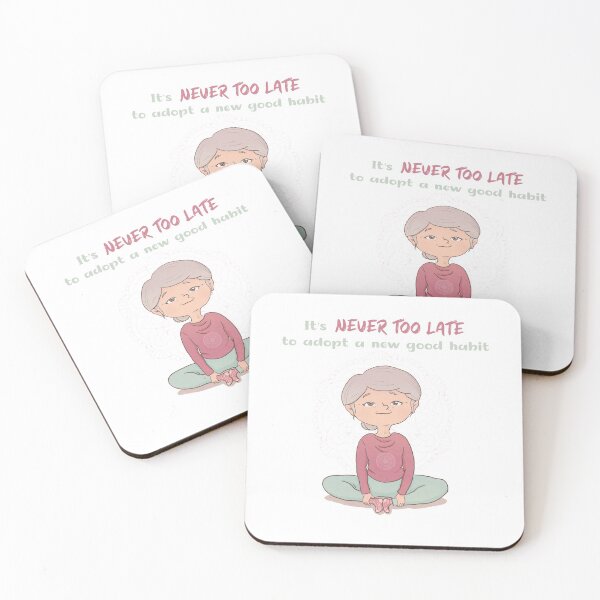Item preview, Yoga Lady - Butterfly Pose - It's Never Too Late designed and sold by Rita Cuppari.