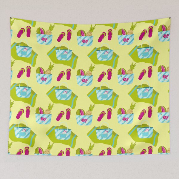 Item preview, Beach design pattern with beach bags designed and sold by CutieBlue.