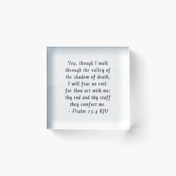 Item preview, Psalm 23:4 KJV Black Gothic Print designed and sold by VerShirts.