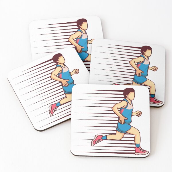 Item preview, men runner cartoon designed and sold by Heytoucan.