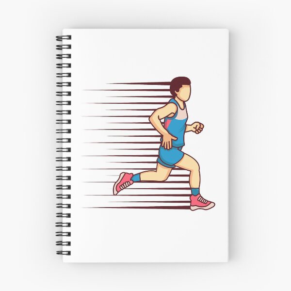 Item preview, men runner cartoon designed and sold by Heytoucan.